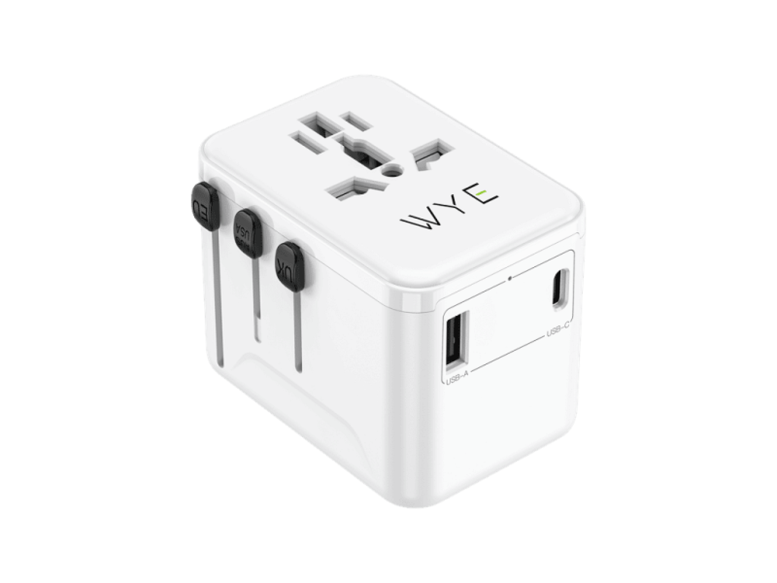 12w_universal_travel_adaptor 12W Universal Travel Adapter with Type-C & USB-A Fast Charging (Y-TA13) - Image 1