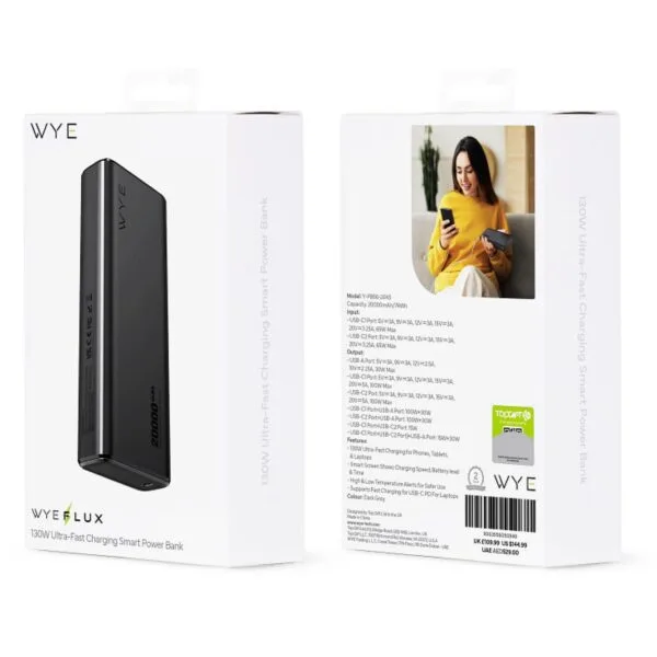 130W Ultra-Fast Charging Smart Power Bank