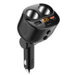 112W Dual Socket Extension FM In-Car Charger FM9 - Image 3