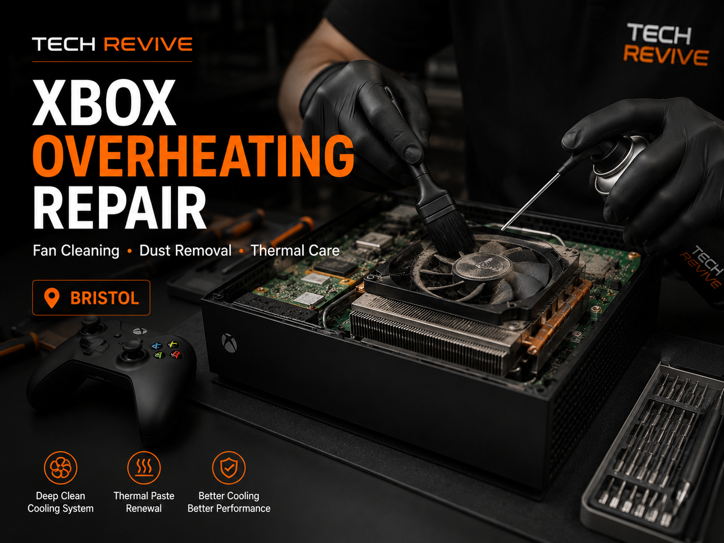 Xbox Fan Repair Bristol Xbox fan repair and overheating cleaning service in Bristol