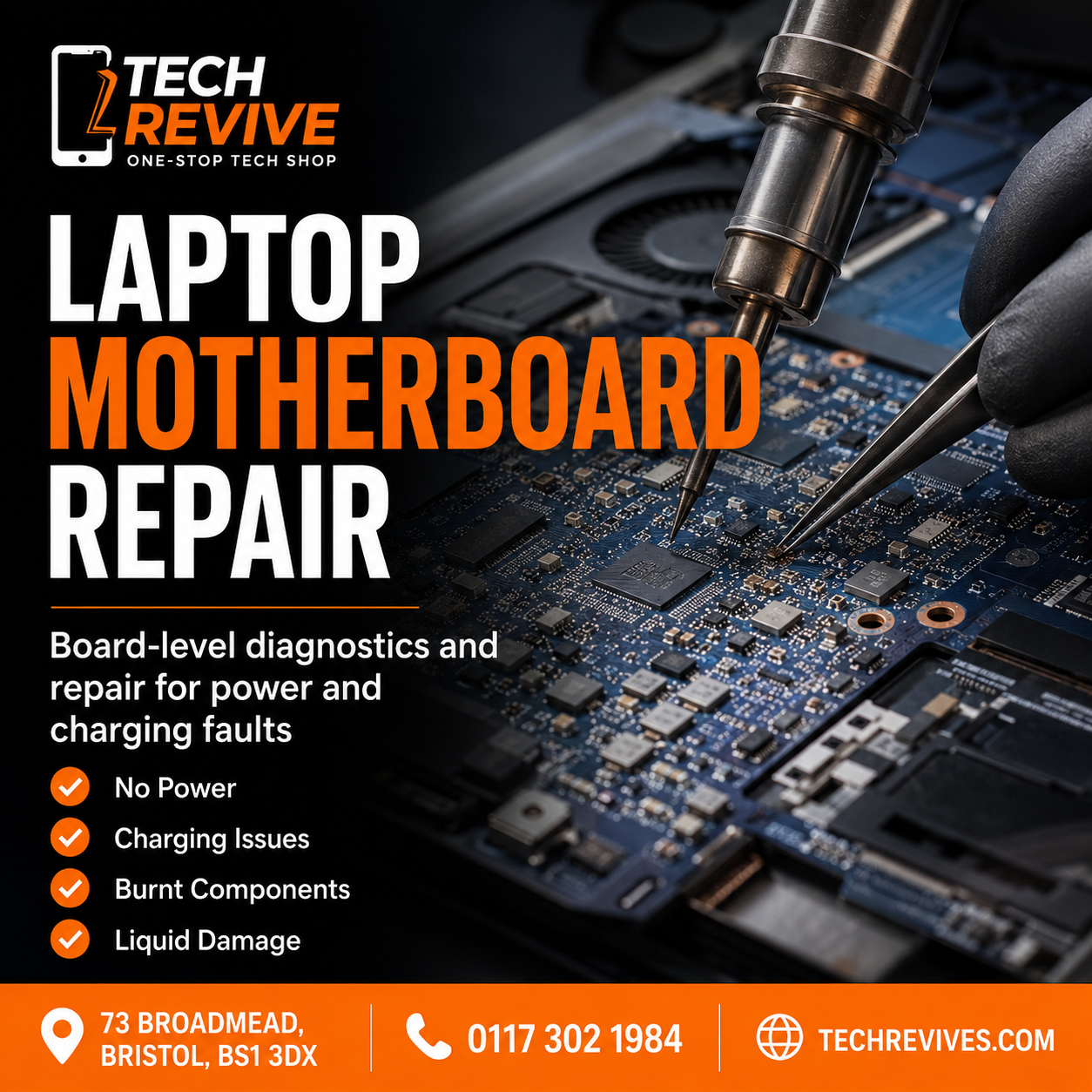 Laptop motherboard repair Bristol