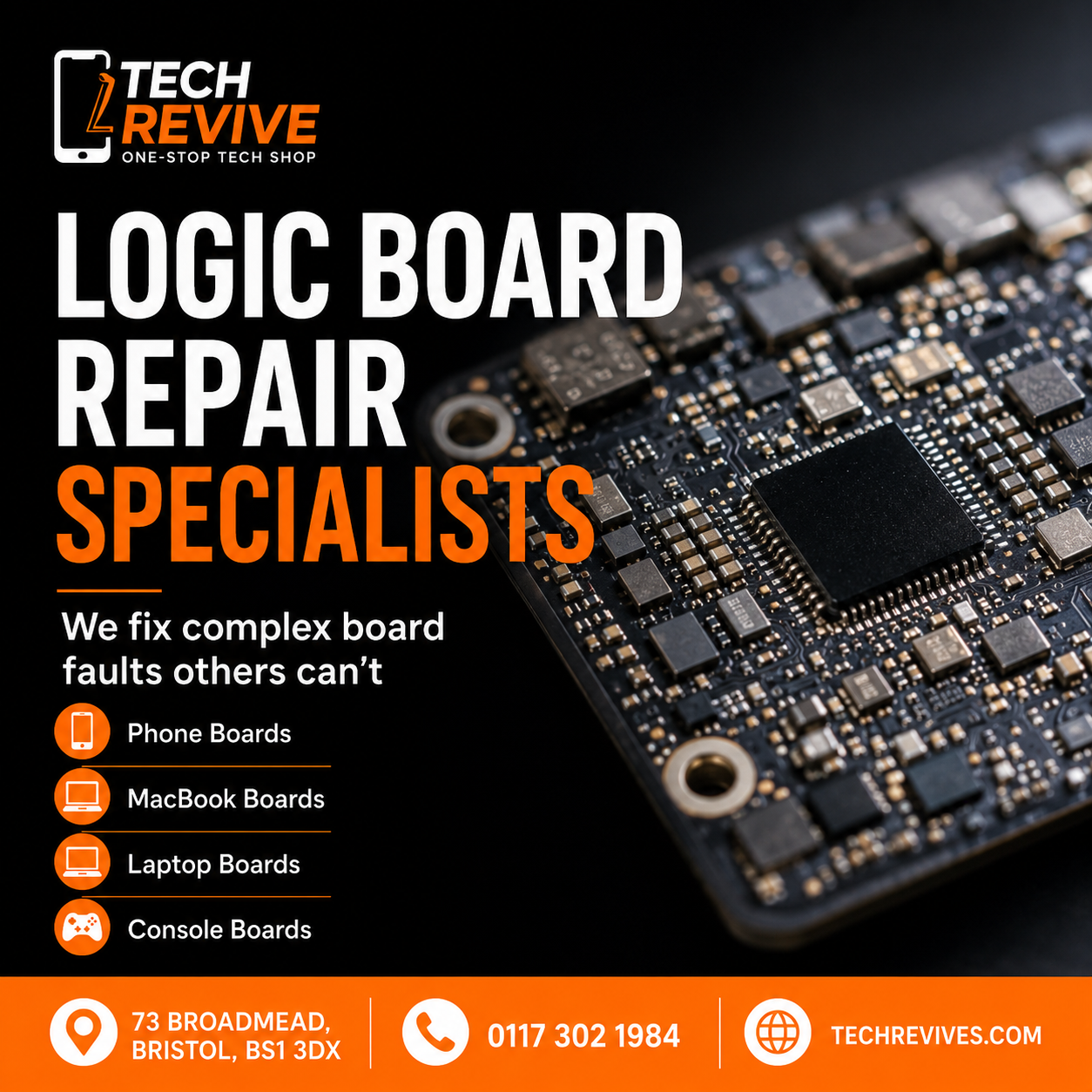 Logic board repair specialists in Bristol