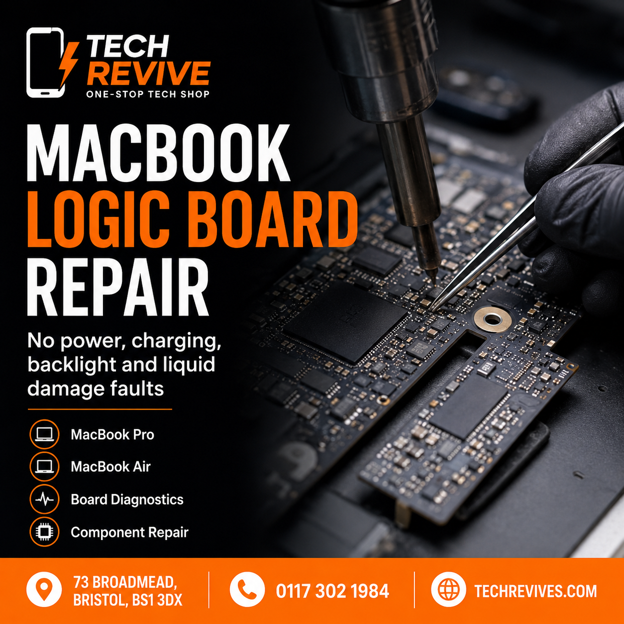 MacBook logic board repair Bristol