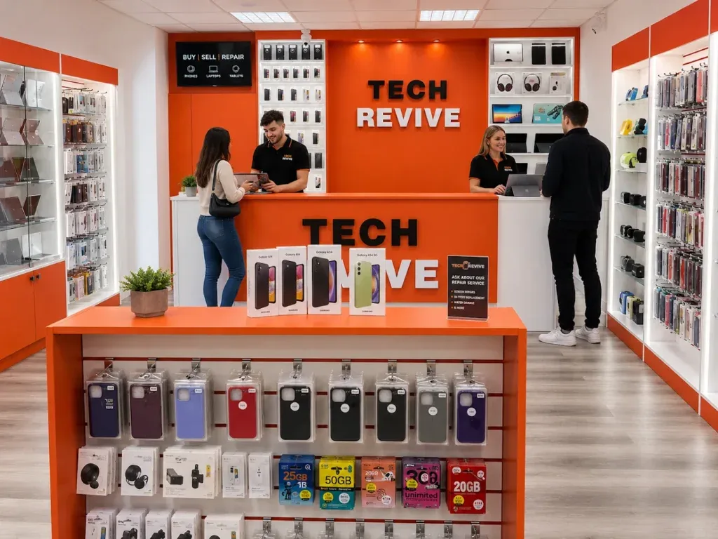 Tech Revive Bristol store interior and customer service team
